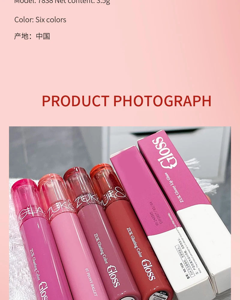 Glassy Watery Mirror Lip Gloss - Moisturizing & Glowing, for Plump Hydrated Lips, Affordable