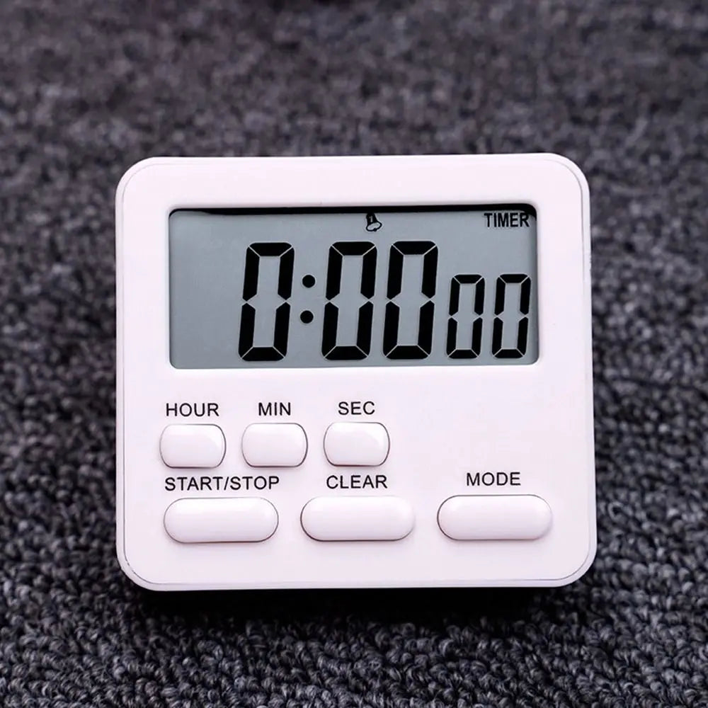 Kitchen Timer and Stopwatch with Flashing Light Alarm