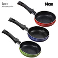 Mini sartén de 12cm/14cm/16cm, antiadherente, de acero, para cocina, utensilios de cocina, para freír huevos