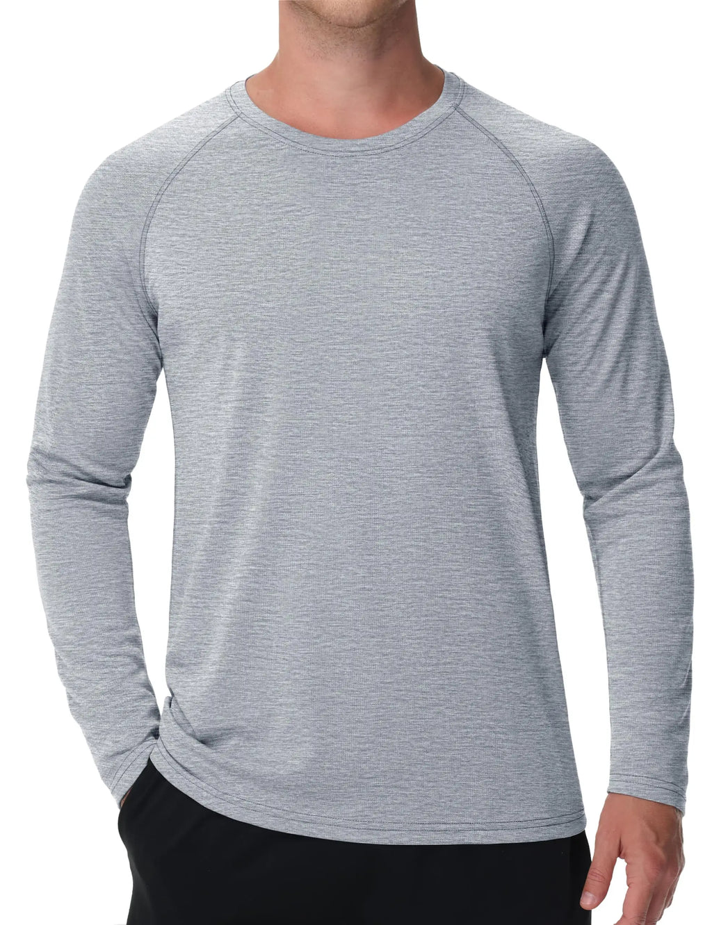 TACVASEN UPF 50+ Workout T-shirts Mens Quick Dry Long Sleeve Athletic Shirts Performance Sports Running Tee Tops Sun Protection