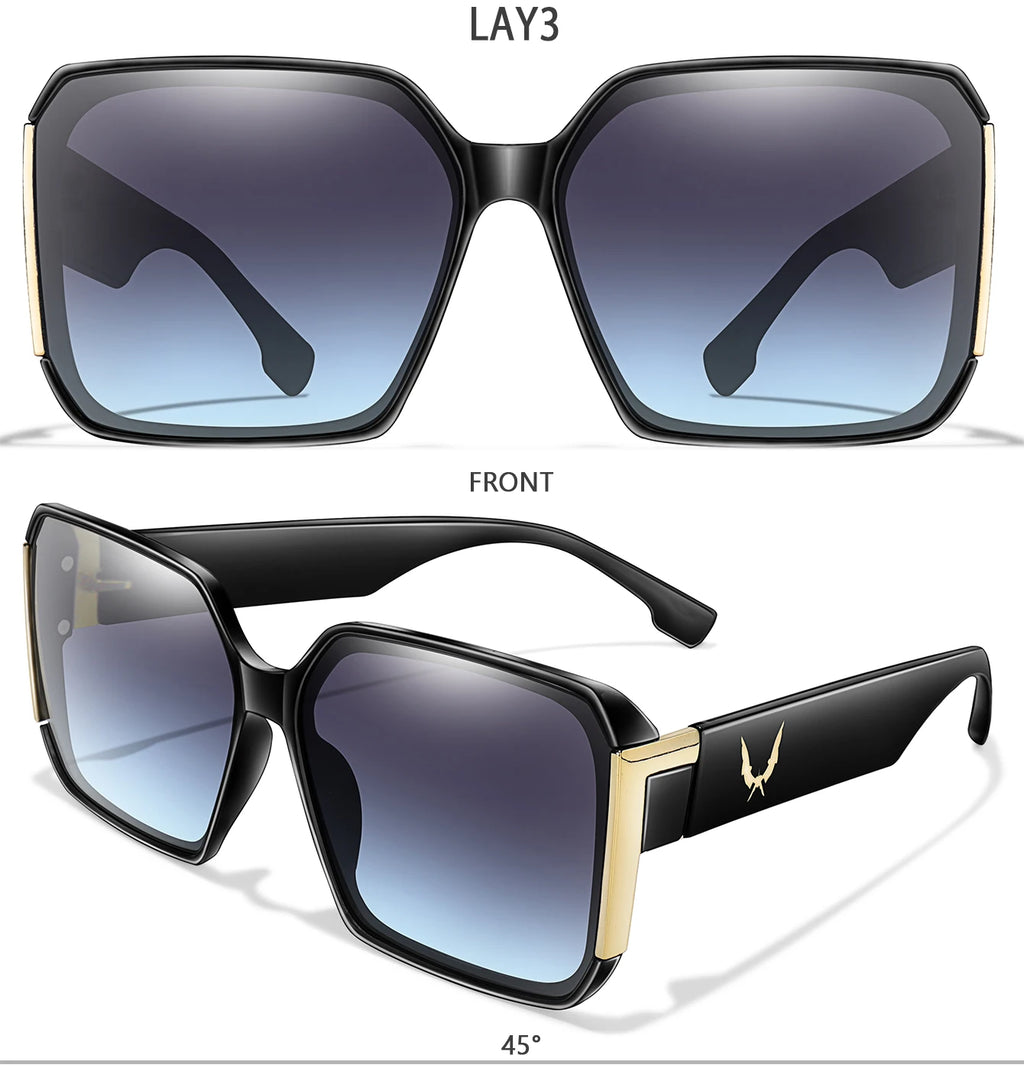 Fashion Sunglasses for Women Casual Square Shades with UV Protection for Daily wearing, Fishing, Driving, Golf, Travel With Box