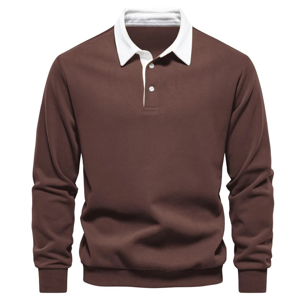 Men's Half-Zip Fleece Pullover - Long Sleeve Business Casual Shirt