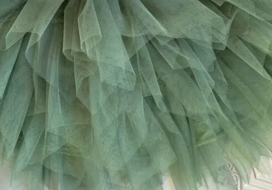 New Girl Dress Kids Flower Princess  Beading Dress for Baby Birthday Kids Flutter Sleeve Cake Dresses Children Clothing Caramel
