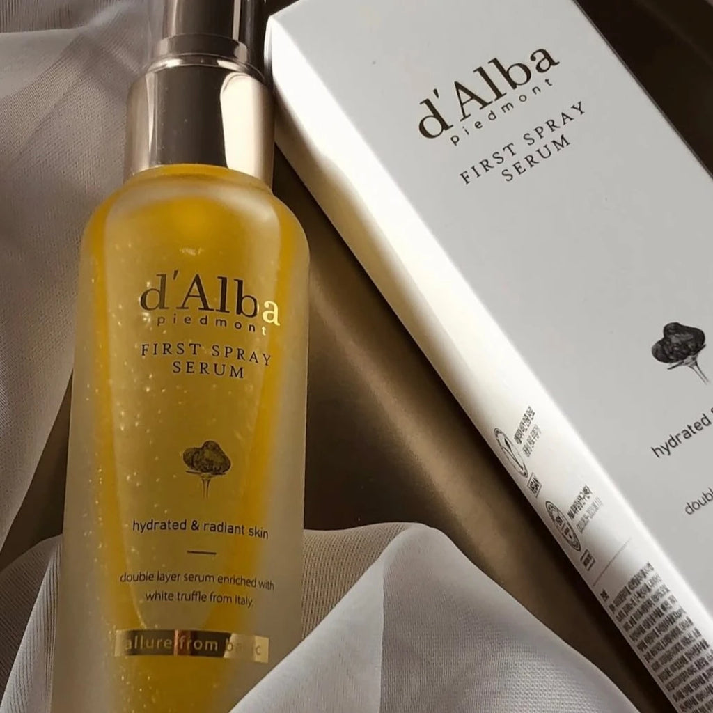 Dalba White Truffle Essence Spray Hydrates Moisturizes Relieves Dryness Soothes Redness and Sensitivity Firms and Brightens Skin