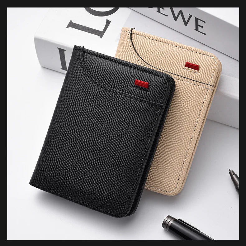 Men's Wallet Vertical Multi Card Small Wallet Driver's License Youth Mini Student Change Bag Card Bag