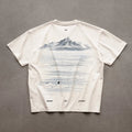 Y2K Men's T-shirt Fashion Broketale Snow Mountain Penguin Print Graphic Round Neck Shirt Oversized Unisex Casual Men's Clothing