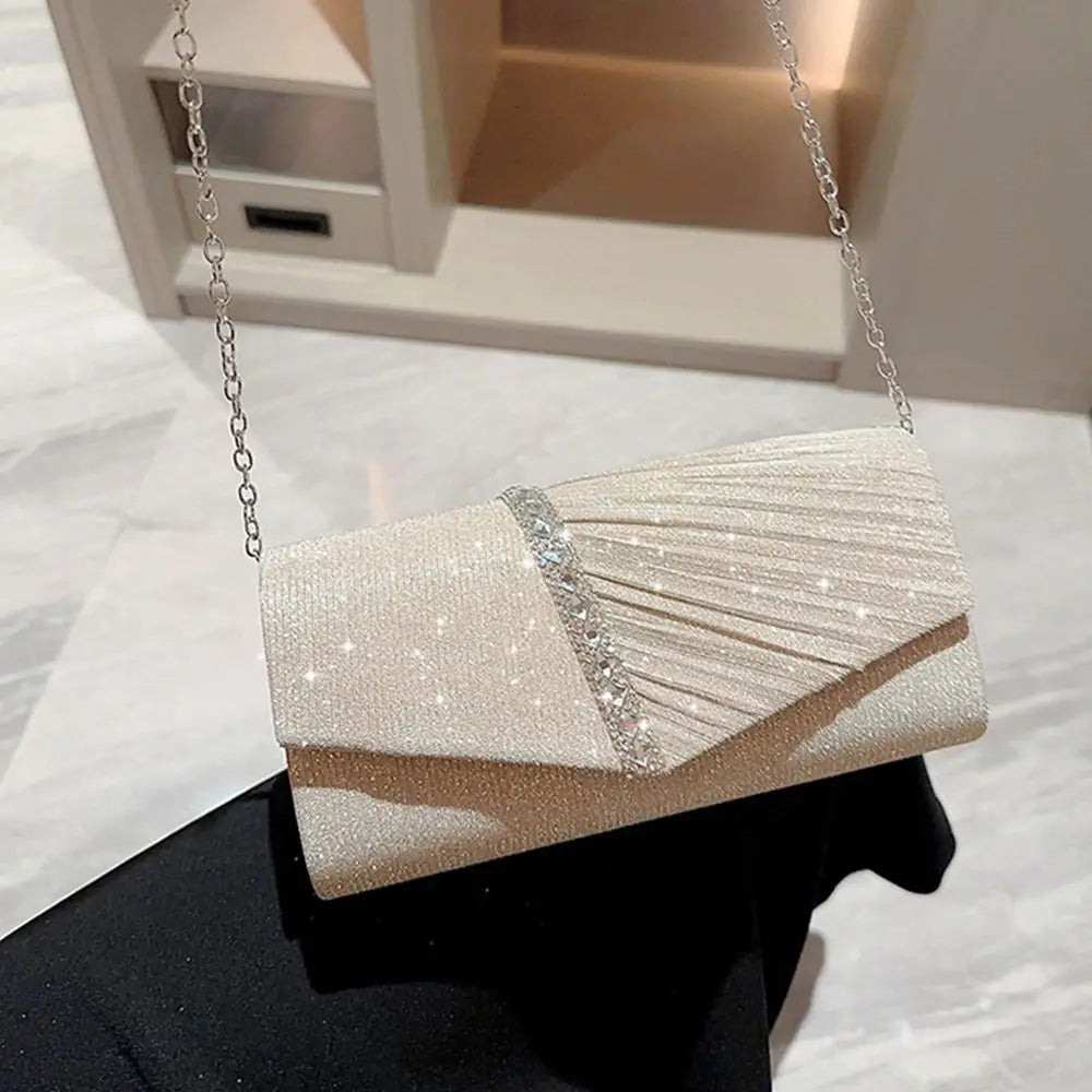 Luxury Glitter Evening Bags Chain Banquet Handbags Sequins Clutches Women Ladies