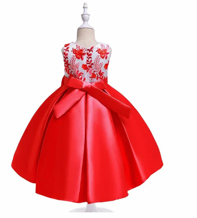 Summer Flower Girls Dress Princess Wedding Party Dresses Children Kids Prom Gown Vestidos Baby Christmas Children Clothing