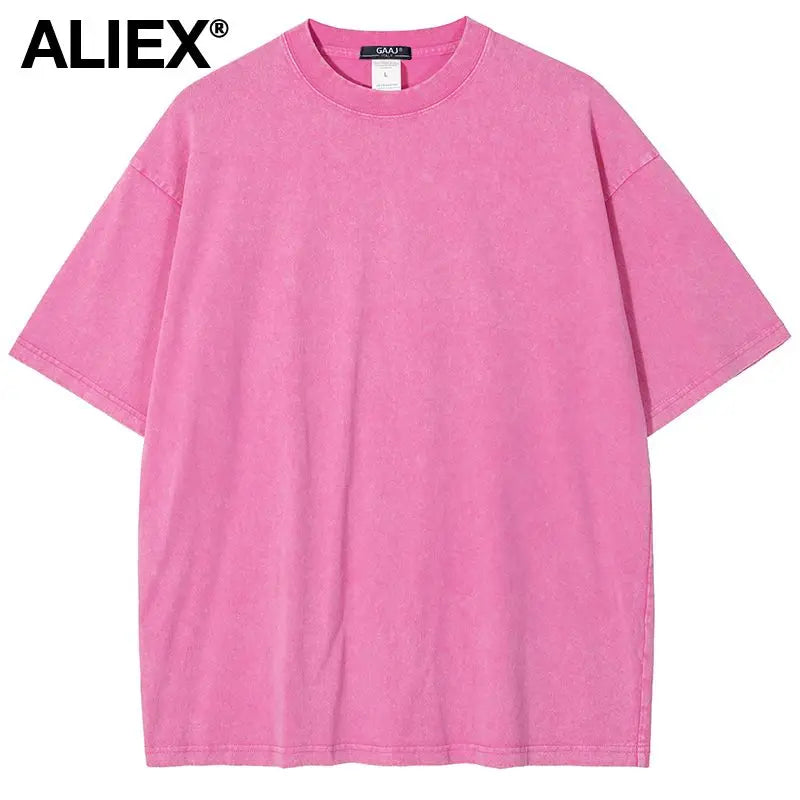 Women's 100% Cotton Oversized T-Shirt - Distressed Casual Tee