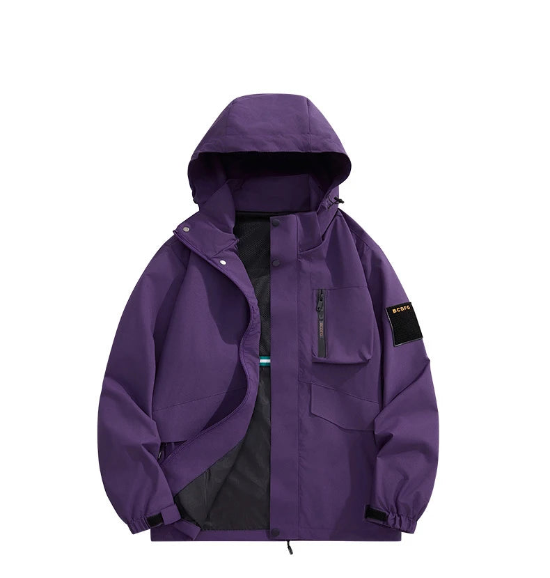 Plus Size Men's Waterproof Hiking Jackets S-8XL Windproof Windbreaker Coat Breathable Fishing Camping Trekking Jacket Clothing