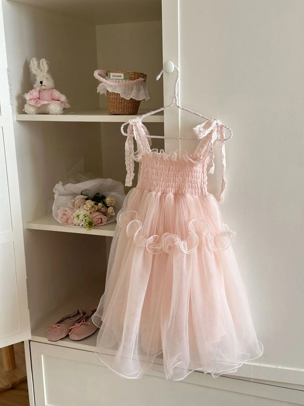 2026 Summer New Pink Princess Dress for Girls Children Fashionable and Sweet Baby Performance Dress