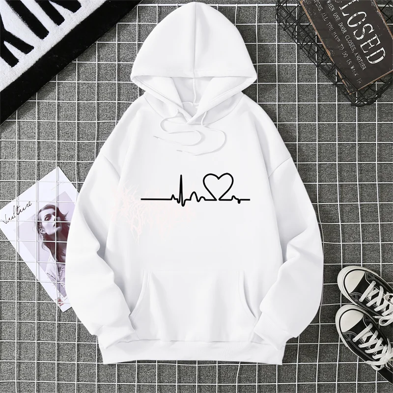Women's Hoodie Pullover Sweatshirt - Casual Loose Fit Plus-Size