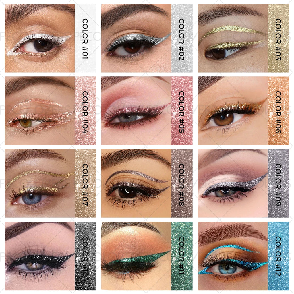 Pearl Diamond Eyeliner Liquid,Sparkling Eye Shadow,Everyday Makeup, Highshine Finish,Waterproof Makeup