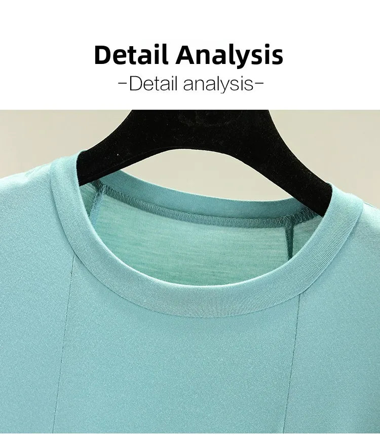 Casual Modal Sleep Dress Women Summer Large Size round Neck over Knee Long Dress Loose Slimming Short Sleeve Dress