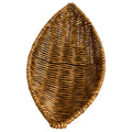 Leaf Shape Bread Display Fruit Dish Baskets Leaf Rattan Weaving Basket Serving Storage Bowls for Family Friend Neighbor Gift