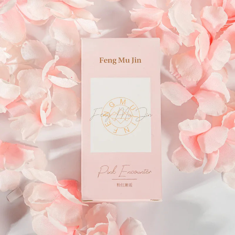 50ml Feng Mu Jin Pink Encounter Women Eau De Parfum, Long Lasting Floral Fruity Perfume, Grapefruit Quince Hyacinth Jasmine Scent, Musk Cedar Amber Fragrance, Shimmer Quicksand Bottle Gift for Girlfriend