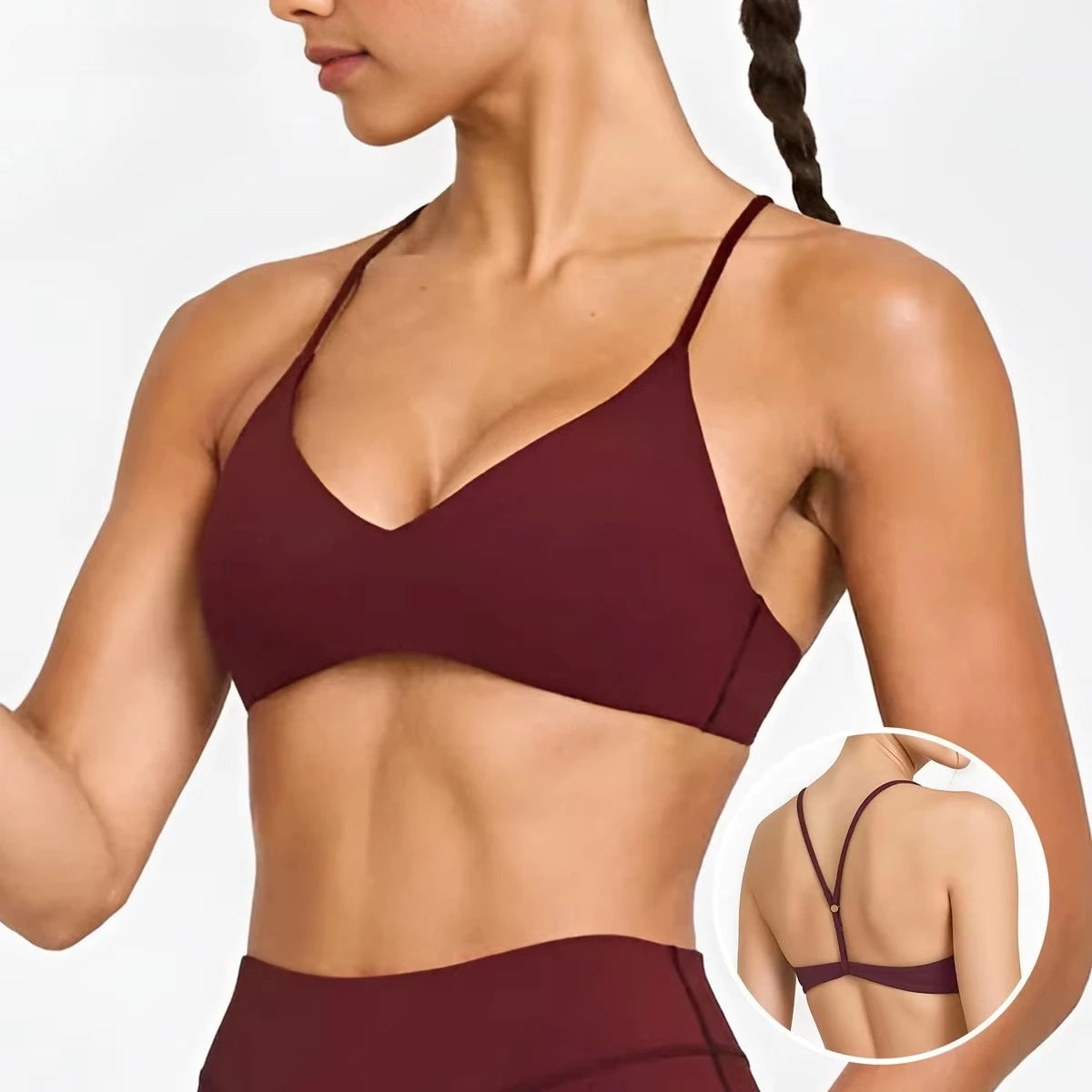 Sexy Fitness Yoga Bras Race Back Sports Bras Nylon Top Women Bra Breathable Underwear for Women Gym Yoga Bras Solid Color