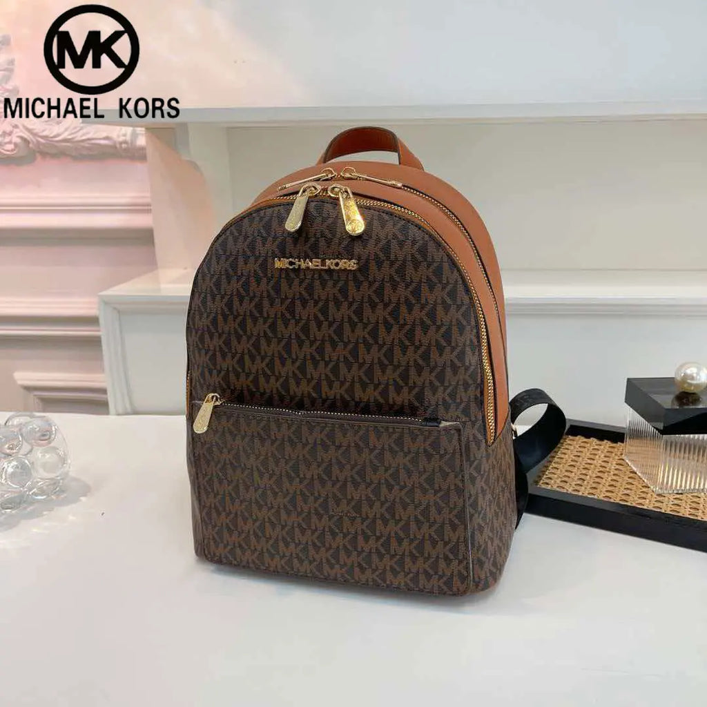 Michael Kors Sheila Series 2026 New Fashion Urban Women’s Large-Capacity Casual Travel Backpack, Simple PVC Material Waterproof