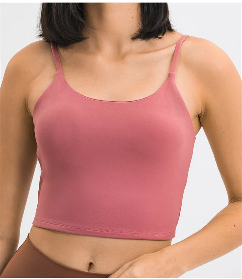 Solid Color Women Sports Bra Comprehensive Training Shockproof Halter Soft Sports Fitness Top Gym Yoga Chest Pad Comprehensive