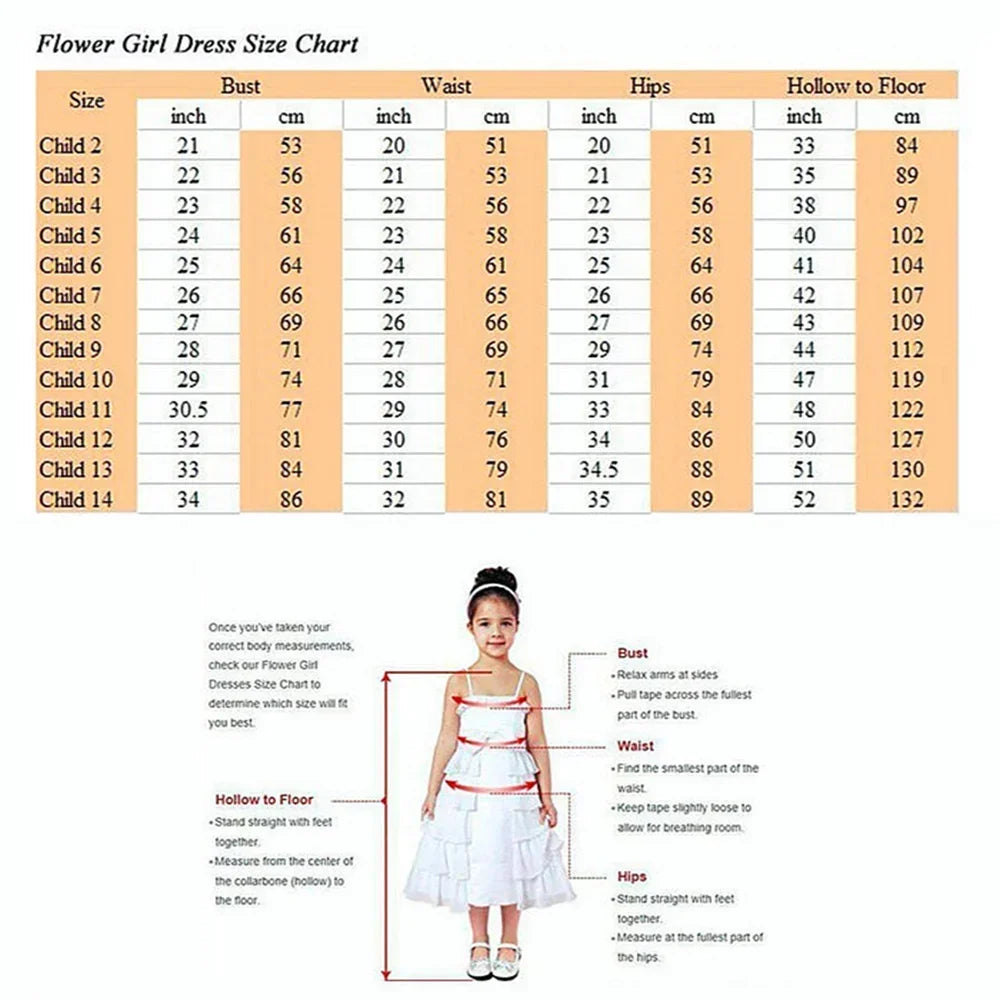 Flower Girl Dresses Luxury Princess Applique For Wedding Tulle Pearls Ball Pageant Kids Birthday Gift Party First Communion Gown