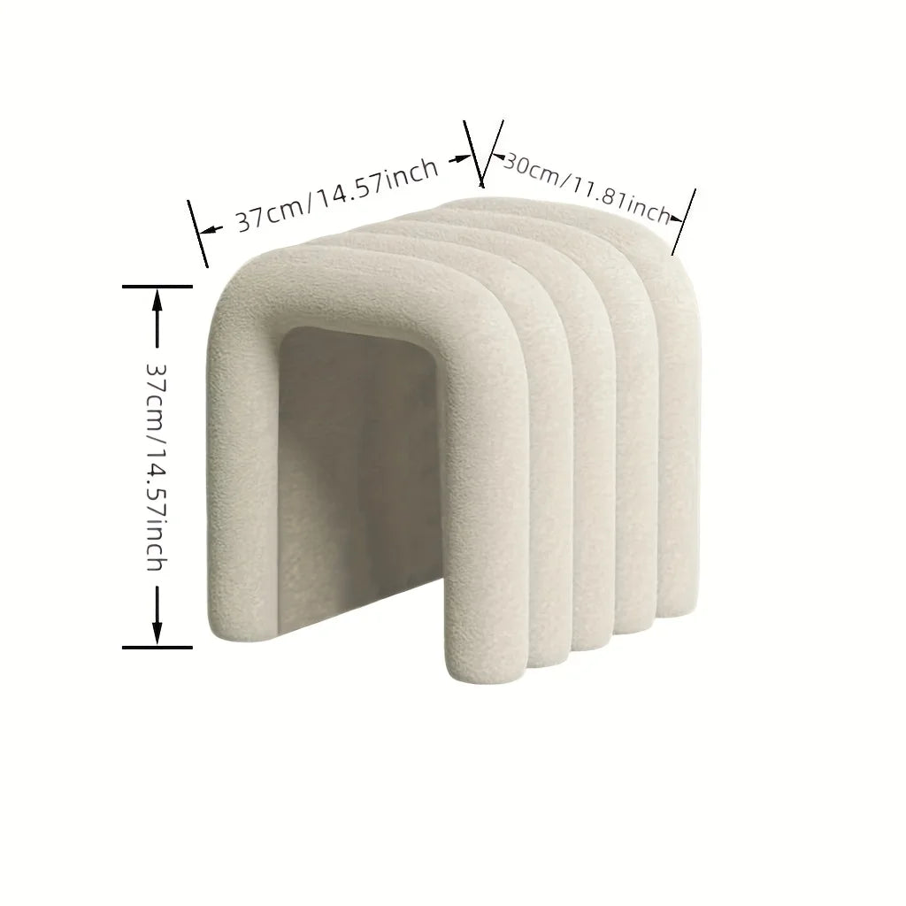 Modern Stool, Luxury Velvet Footrest & Makeup Bench, Versatile Accent Stool for Living Room, Bedroom, Hallway Decor