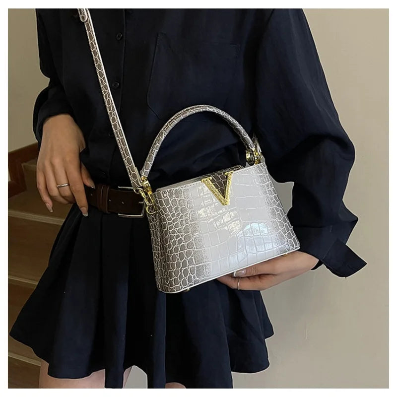2025 New PU Pattern Leather Women Handbags Luxury Fashion Small Shoulder Messenger Bag Portable Crossbody Shell Bags