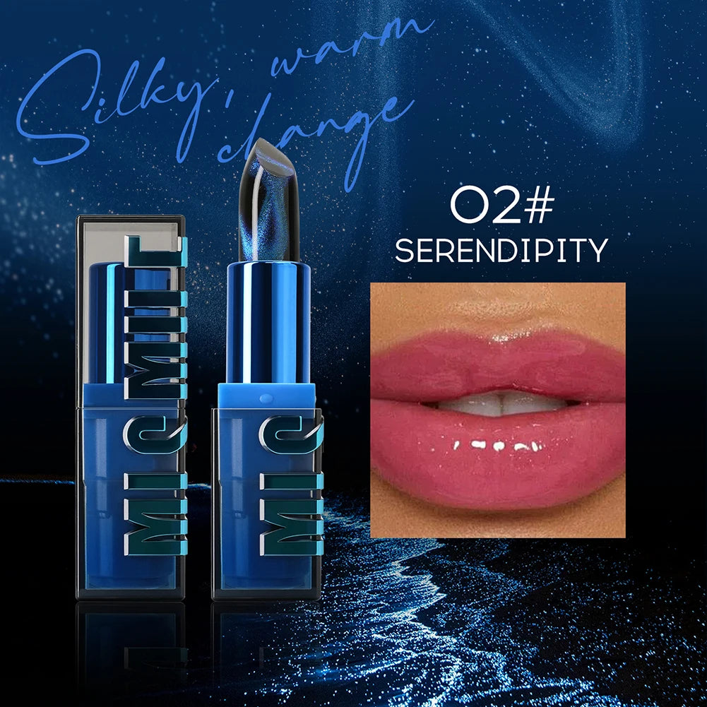 Color Changing Mood Lipstick - Glitter Blue Crystal Temperature Balm