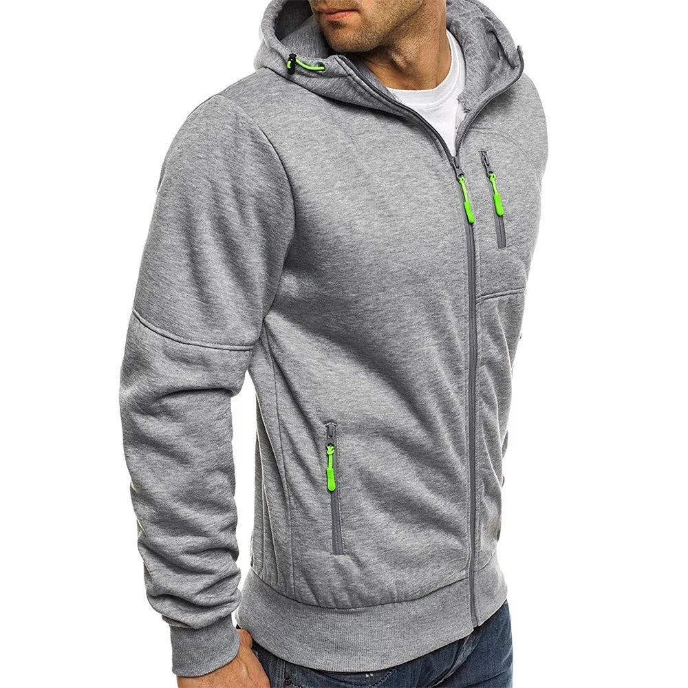 MRMT Men's Jacquard Fleece Hoodie - Zippered Casual Pullover