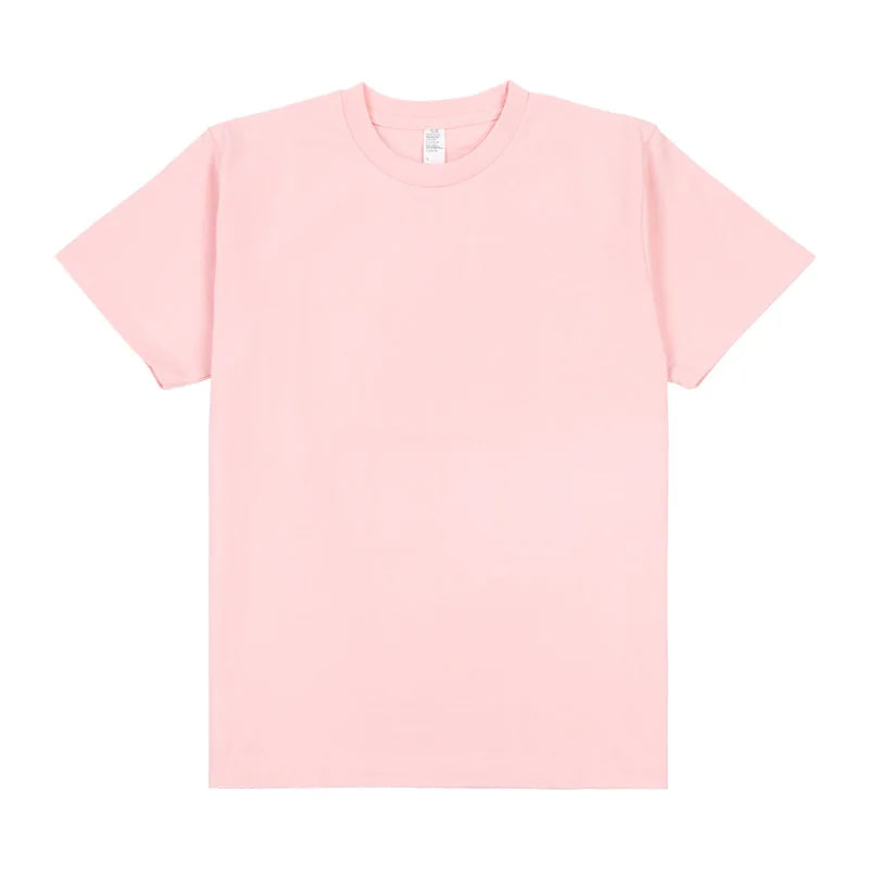 Men's Heavyweight Cotton T-Shirt - Loose Fit Crew Neck Short Sleeve