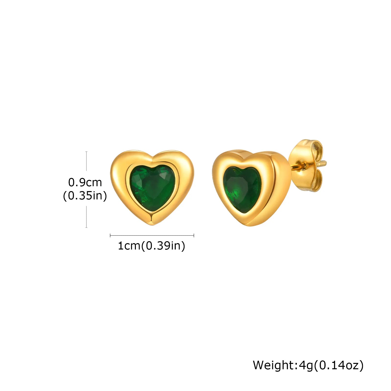 Retro Green Zircon Pendant Necklace For Women'S, Crystal Stone Chain Stainless Steel Gold Plated Luxury Birthday Gifts