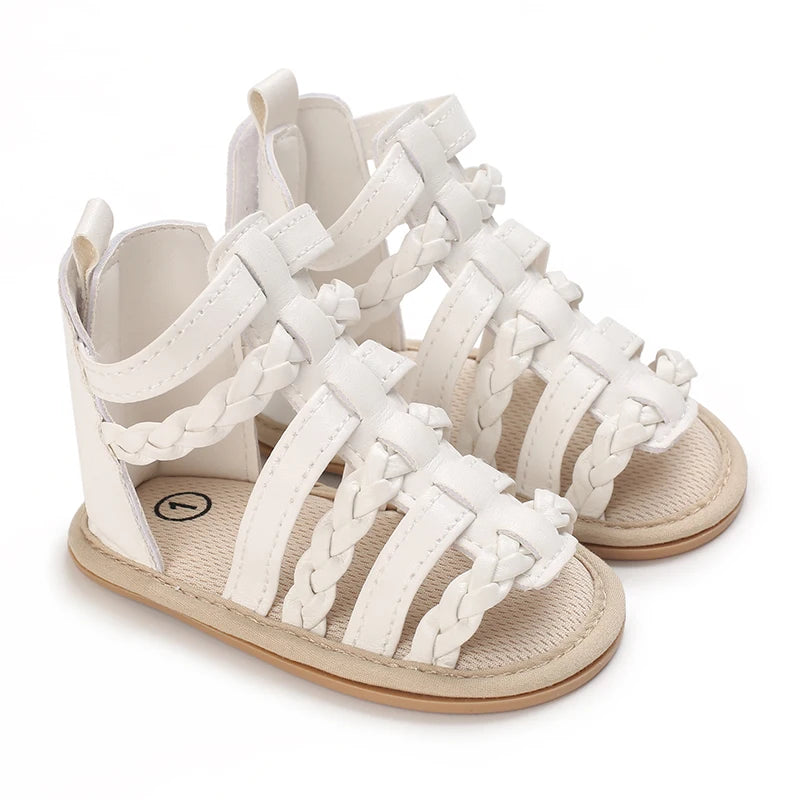 Cute and sweet high top sandals for spring and summer, comfortable and breathable for baby girls. Pre step walking shoes