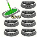 4 Reusable Mop Pads with High Water Absorption and Ultra-fine Fiber Cleaning Pads That Can Firmly Adhere To Most Standard Mops