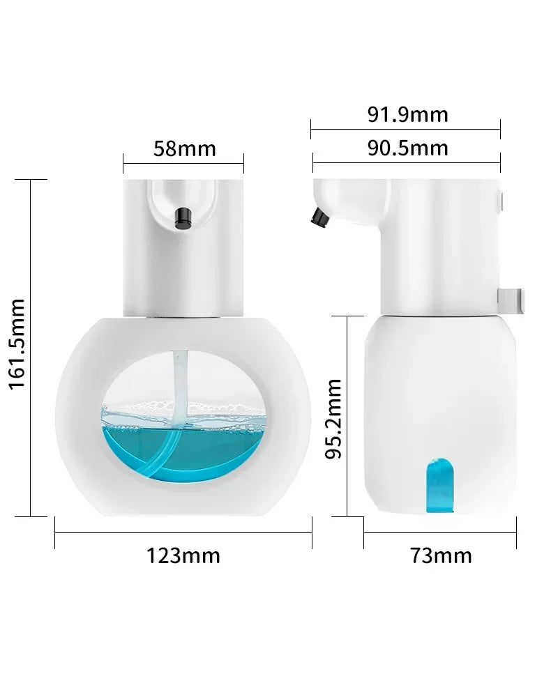 Dispensador automático de jabón 2025 de 420 ml, dispensador de espuma, sensor táctil, dispositivo de lavado de manos con carga USB, montado en la pared