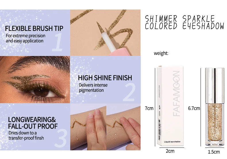 Slim Shiny Eye Liners Eyeshadow Liquid Pencil Pearlescent Silkworm Stick Waterproof Diamond Glitter Sequins Eyeliner Makeup