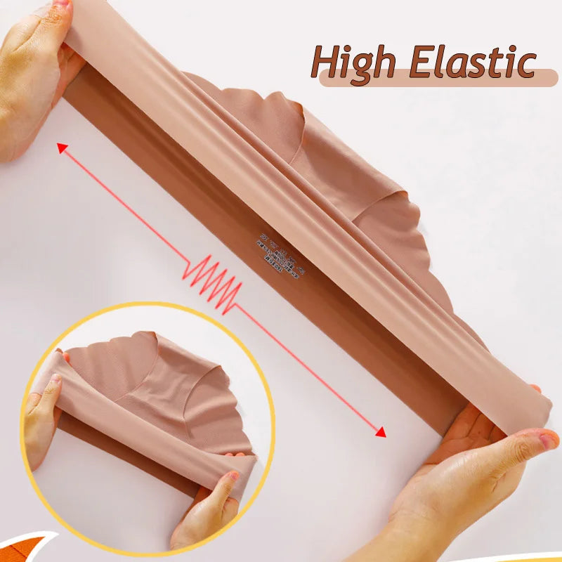 Ice Silk Seamless Panties 4Pcs/Set Women'S'S Briefs Solid Color Elastic Underwear Female Ultra Thin No Trace Wavy Side Panties