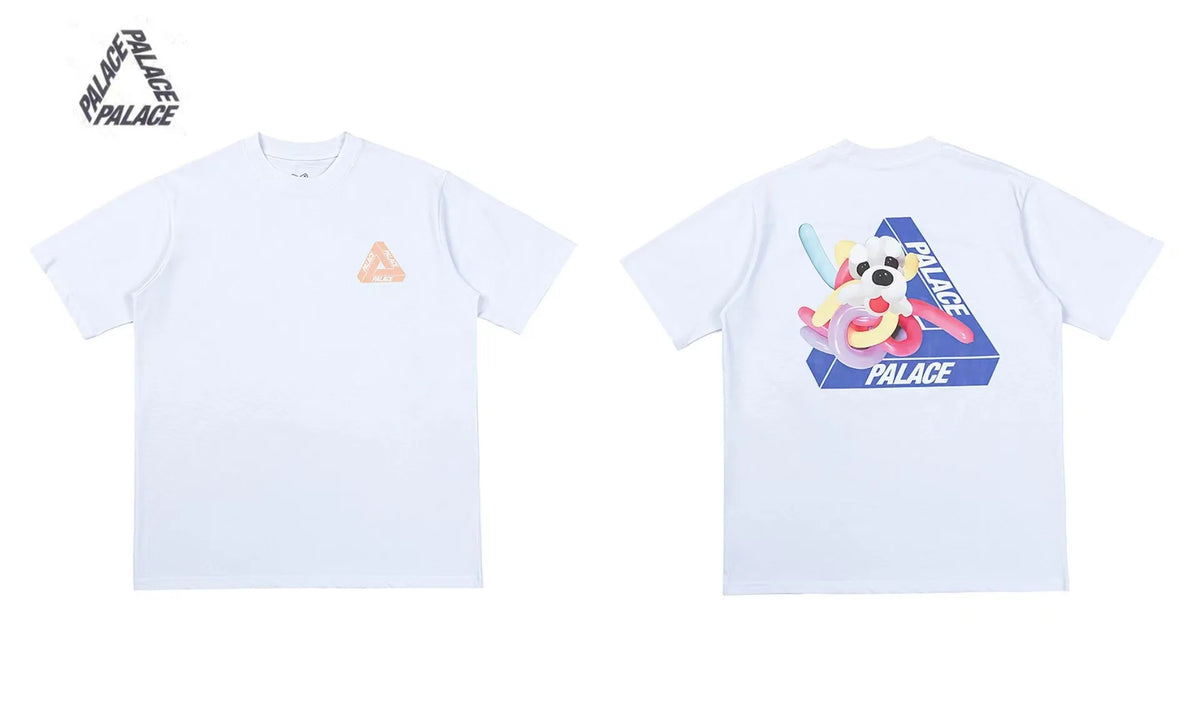Palace Triangle Print Cotton Casual T-Shirt - Men's Short Sleeve