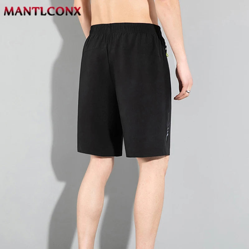 Men'S Shorts Summer Casual Board Shorts Breathable Beach Shorts Elastic Waist Jogging Running Sports Short Pants Zipper Pockets