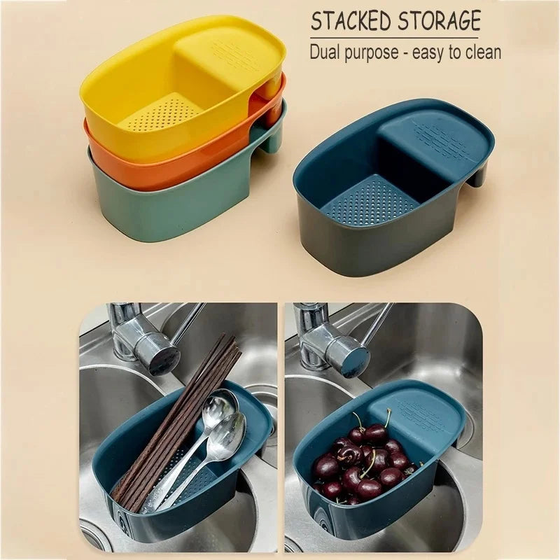 Filtro de canasta para desagüe de fregadero de cocina, filtro de residuos en forma de elefante, cestas colgantes para verduras, escurridor de lavado, estante de almacenamiento