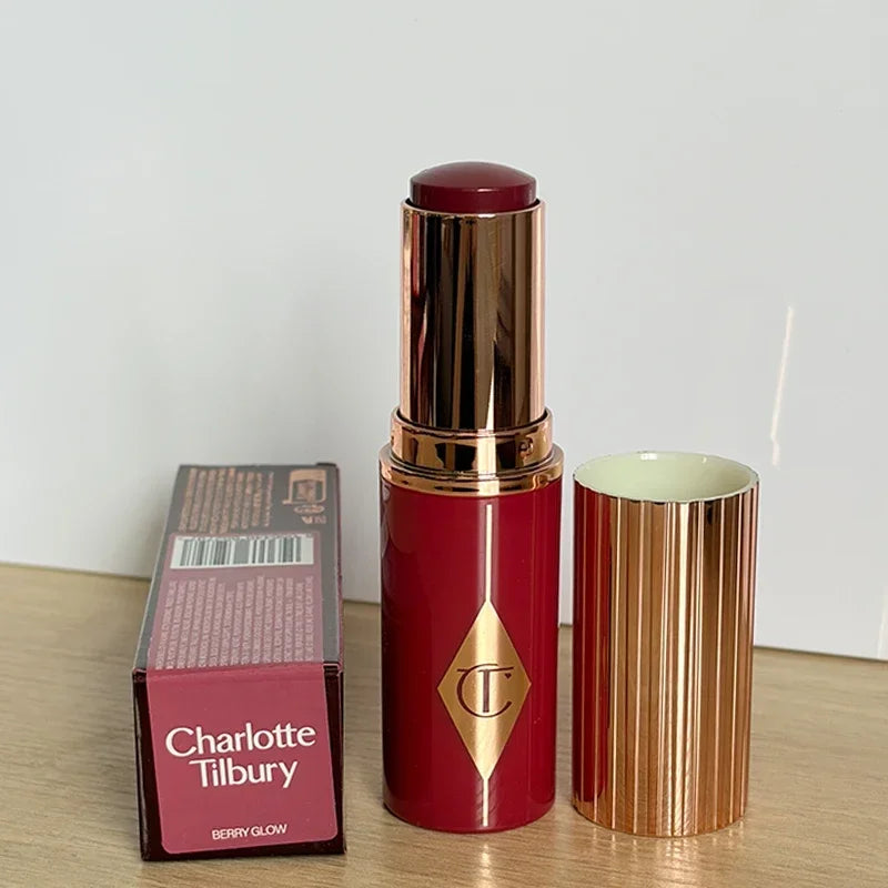 New CT 6 Colors Jelly Blush Stick Multi-use Lip Cheek Tint Soft Glow Hydrating Glowing Natural Low Saturation Pink Purple Blush