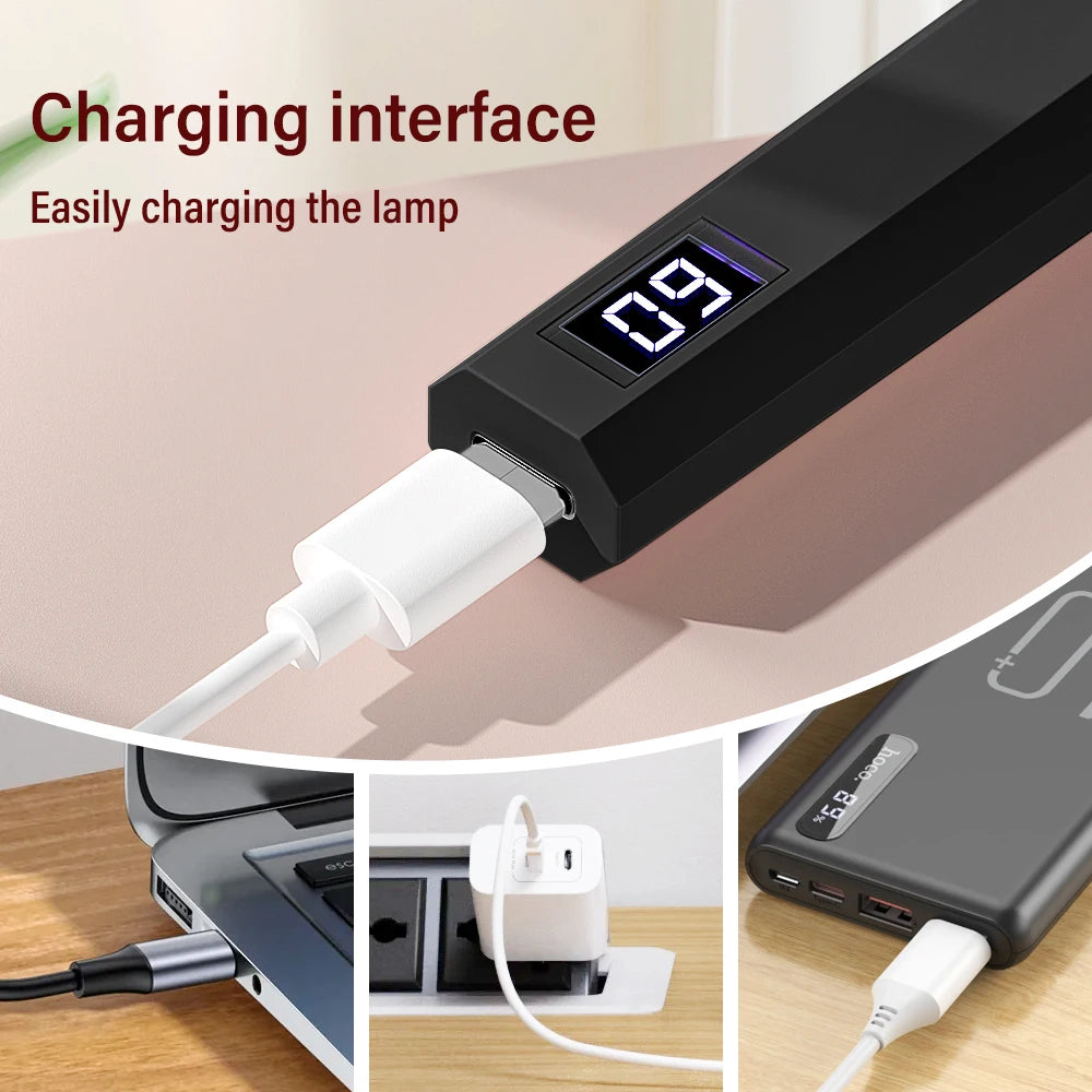 YIKOOLIN Portable Rechargeable UV LED Nail Dryer Mini Gel Polish Curing Lamp 2 Timing Modes USB Charging Manicure Tool Home Use