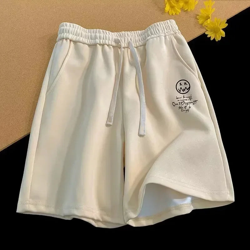 Men's Oversized Wide Leg Shorts – Casual Hip-Hop Print Loose Fit, Sizes M–8XL