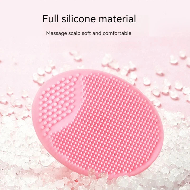 2/4pcs Silicone Face Wash Brush Clean Pores Baby Shampoo Brush Baby Bath Brush Soft Hair Round Shampoo Comb Home Use