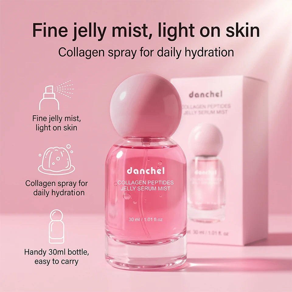 Collagen Peptide Jelly Essence Spray Deep Hydrating Gel Mist Soothing Repair Facial Toner Non-Sticky For Dry Sensitive Skin