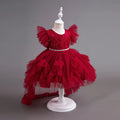 HETISO Girl Christmas Dresses Trailing Kid's Dress for Girls Retro Lace Sequined Children's Wedding Party Ball Gown 6 8 10 Years
