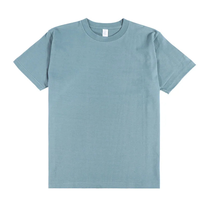 Men's Heavyweight Cotton T-Shirt - Loose Fit Crew Neck Short Sleeve