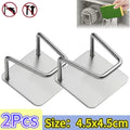 Soporte de esponjas de cocina, estante de acero inoxidable para fregadero, soportes adhesivos, escurridor, ganchos de pared, organizador de almacenamiento de accesorios
