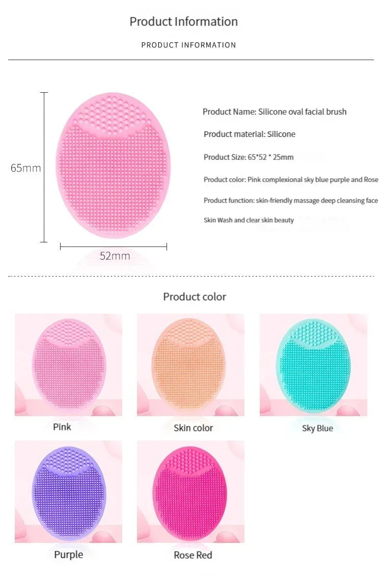 2/4pcs Silicone Face Wash Brush Clean Pores Baby Shampoo Brush Baby Bath Brush Soft Hair Round Shampoo Comb Home Use