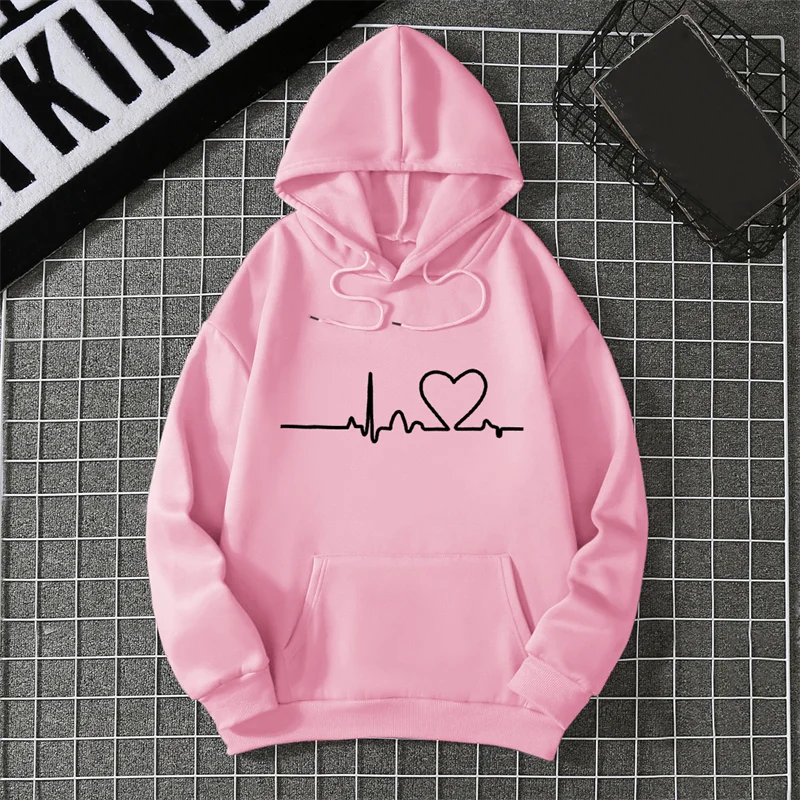 Women's Hoodie Pullover Sweatshirt - Casual Loose Fit Plus-Size
