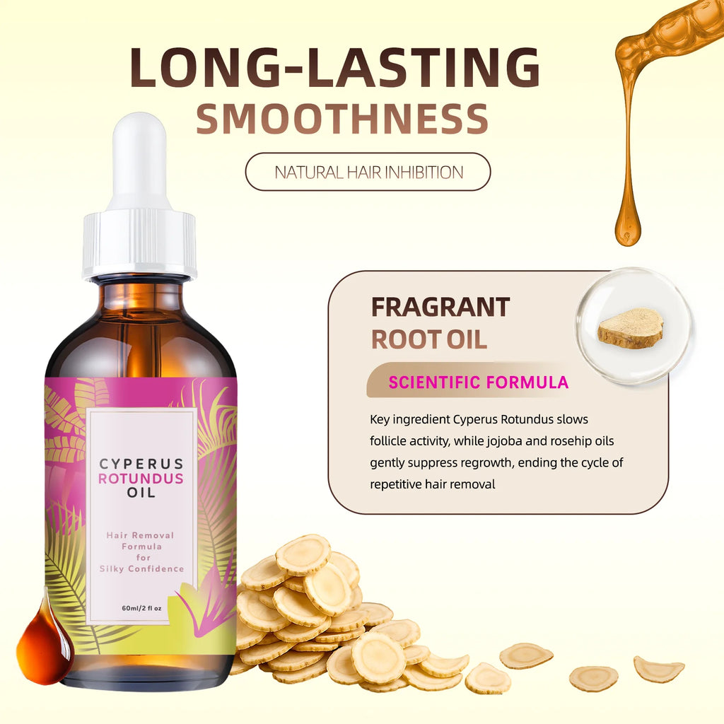 Natural Hair Reduction Body Oil 60ml – Plant-Based Jojoba + Almond, Smooths Skin, Tames Hair & Provides All-Day Nourishment