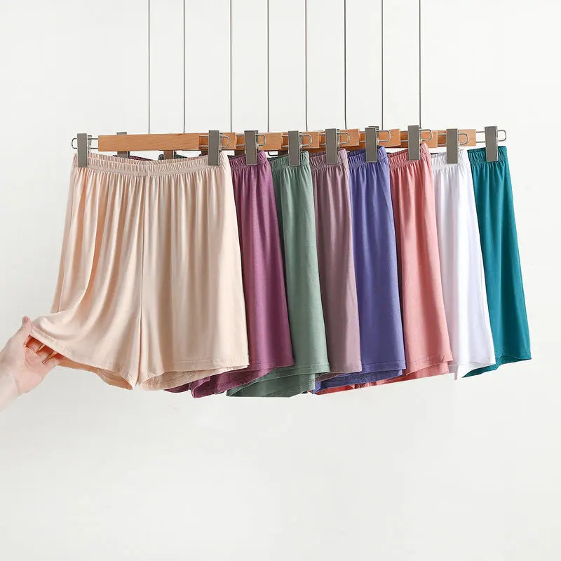 Outerwear modal shorts, summer plus size high-waisted wide-leg trousers, loose pajamas, thin bottomed safety pants, casual trous